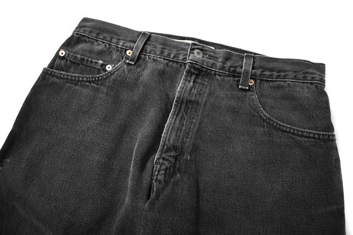 画像2: 00s Used Levi's 517 Denim Pants Black リーバイス (2)