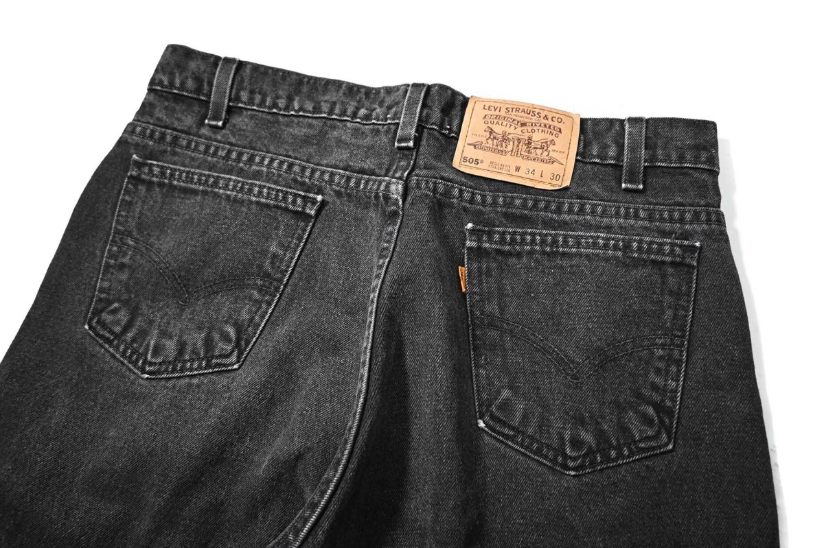画像4: 90s Used Levi's 505 Denim Pants Black リーバイス (4)