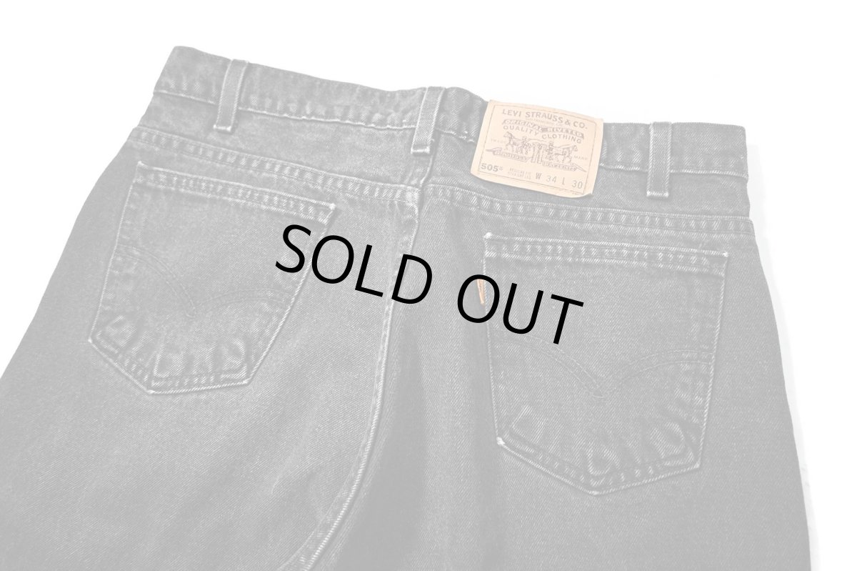 画像4: 90s Used Levi's 505 Denim Pants Black リーバイス (4)