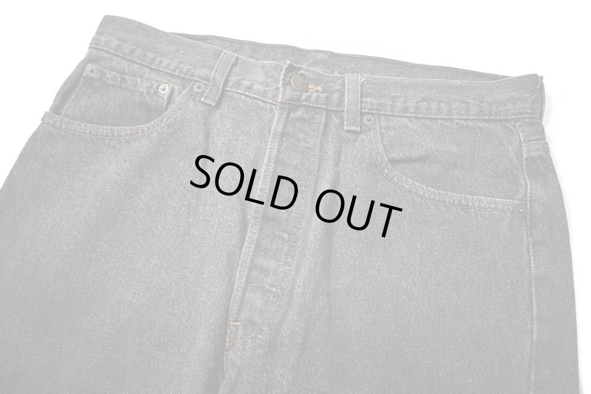 画像2: 90' Used Levi's 501 Denim Pants Black made in USA リーバイス 先染め (2)