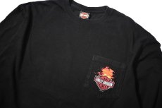 画像2: Used Harley-Davidson L/S Print Pocket Tee (2)