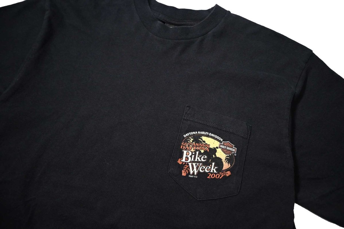 画像2: 00s Used Harley-DavidsonPrint Pocket Tee made in USA (2)
