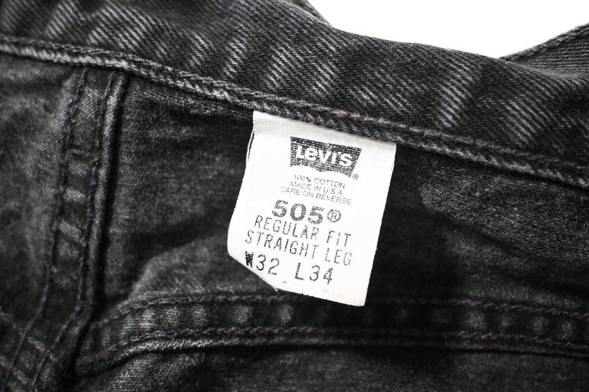 画像7: 99' Used Levi's 505 Denim Pants Black made in USA リーバイス (7)