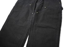 画像4: 23' Used Carhartt Duck Double Knee Carpenter Pants Black made in USA カーハート (4)