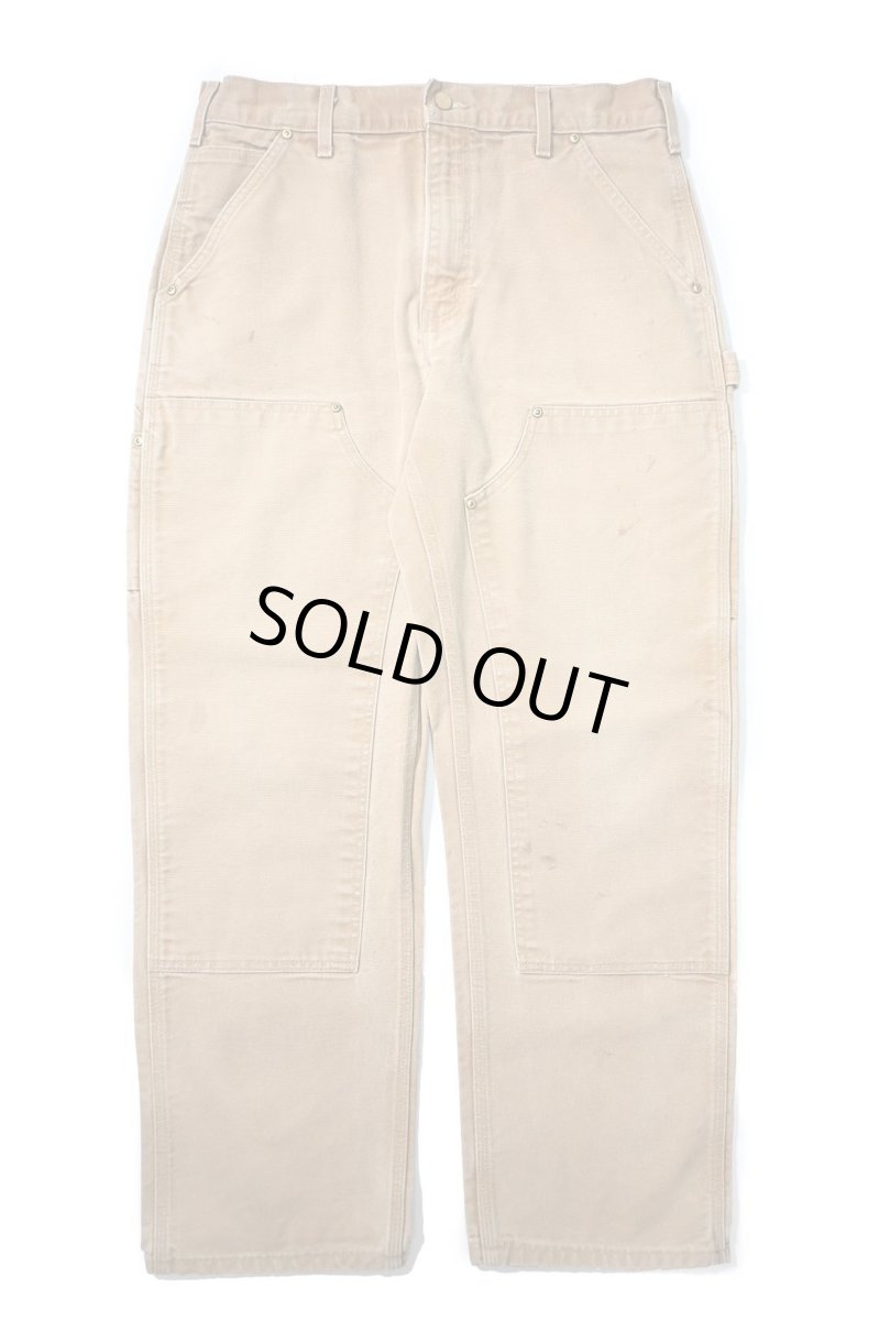 画像1: 07' Used Carhartt Duck Double Knee Carpenter Pants Brown made in USA カーハート (1)