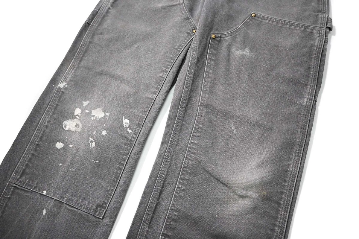 画像4: 13' Used Carhartt Duck Double Knee Carpenter Pants Gravel made in USA カーハート (4)