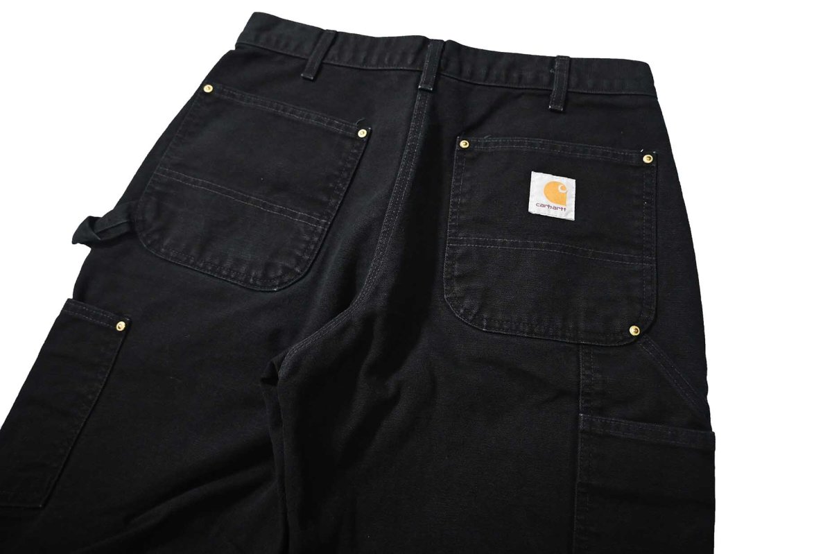 画像5: 03' Used Carhartt Duck Double Knee Carpenter Pants Black made in USA カーハート (5)