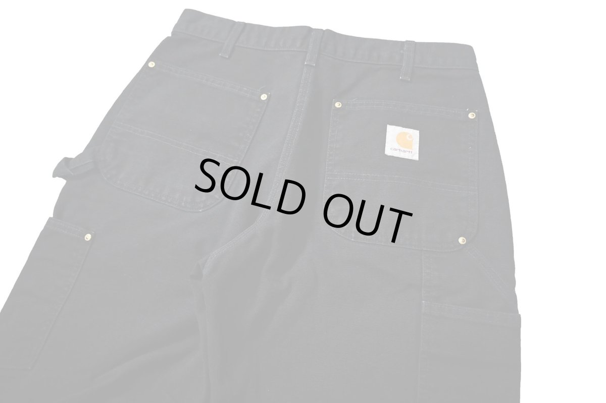 画像5: 03' Used Carhartt Duck Double Knee Carpenter Pants Black made in USA カーハート (5)