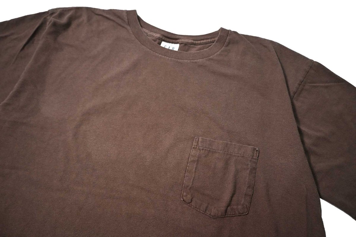 画像2: 90s Used Gap Blank Pocket Tee made in USA (2)
