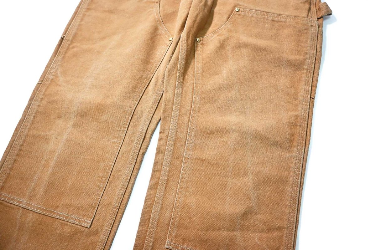 画像4: 13' Used Carhartt Duck Double Knee Carpenter Pants Brown made in USA カーハート (4)