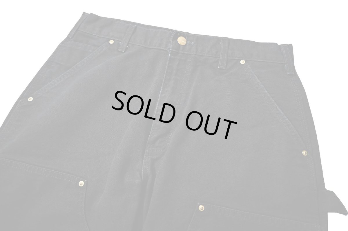 画像2: 03' Used Carhartt Duck Double Knee Carpenter Pants Black made in USA カーハート (2)