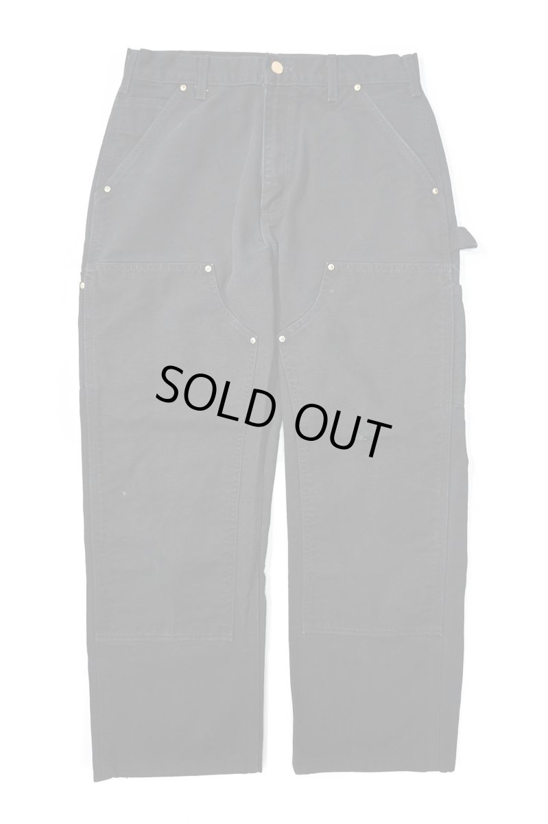 画像1: 03' Used Carhartt Duck Double Knee Carpenter Pants Black made in USA カーハート (1)