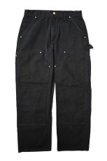 画像1: 03' Used Carhartt Duck Double Knee Carpenter Pants Black made in USA カーハート (1)