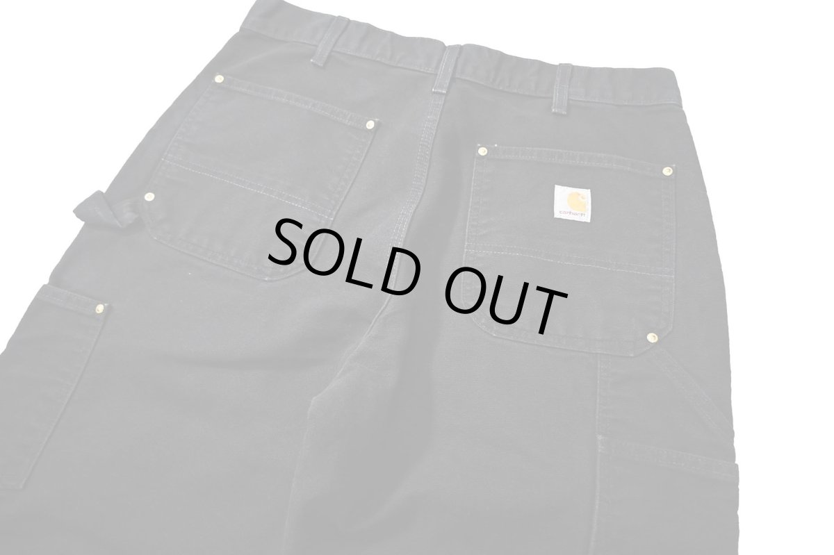 画像5: 23' Used Carhartt Duck Double Knee Carpenter Pants Black made in USA カーハート (5)