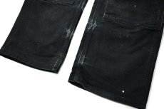 画像3: 17' Used Carhartt Duck Double Knee Carpenter Pants Black made in USA カーハート (3)