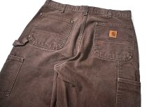 画像5: 22' Used Carhartt Duck Double Knee Carpenter Pants Dark Brown カーハート (5)