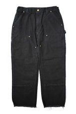 画像1: 23' Used Carhartt Duck Double Knee Carpenter Pants Black made in USA カーハート (1)