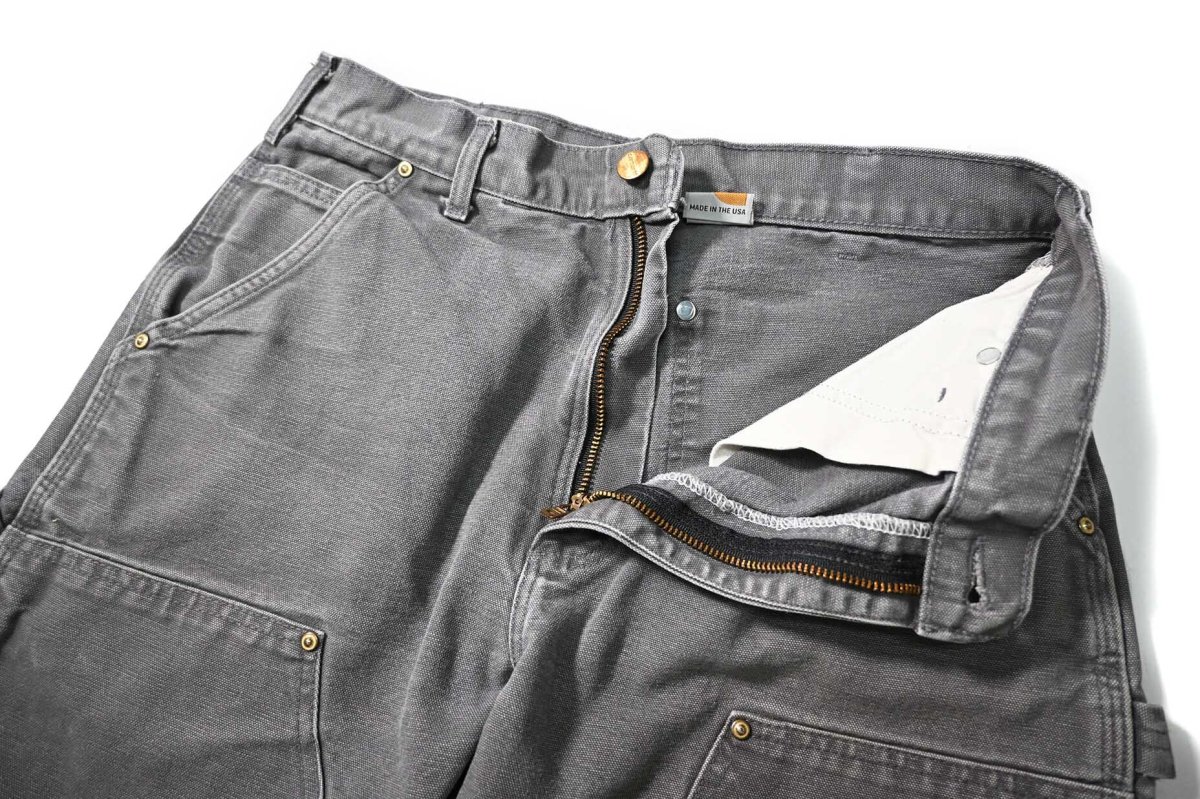 画像6: 13' Used Carhartt Duck Double Knee Carpenter Pants Gravel made in USA カーハート (6)