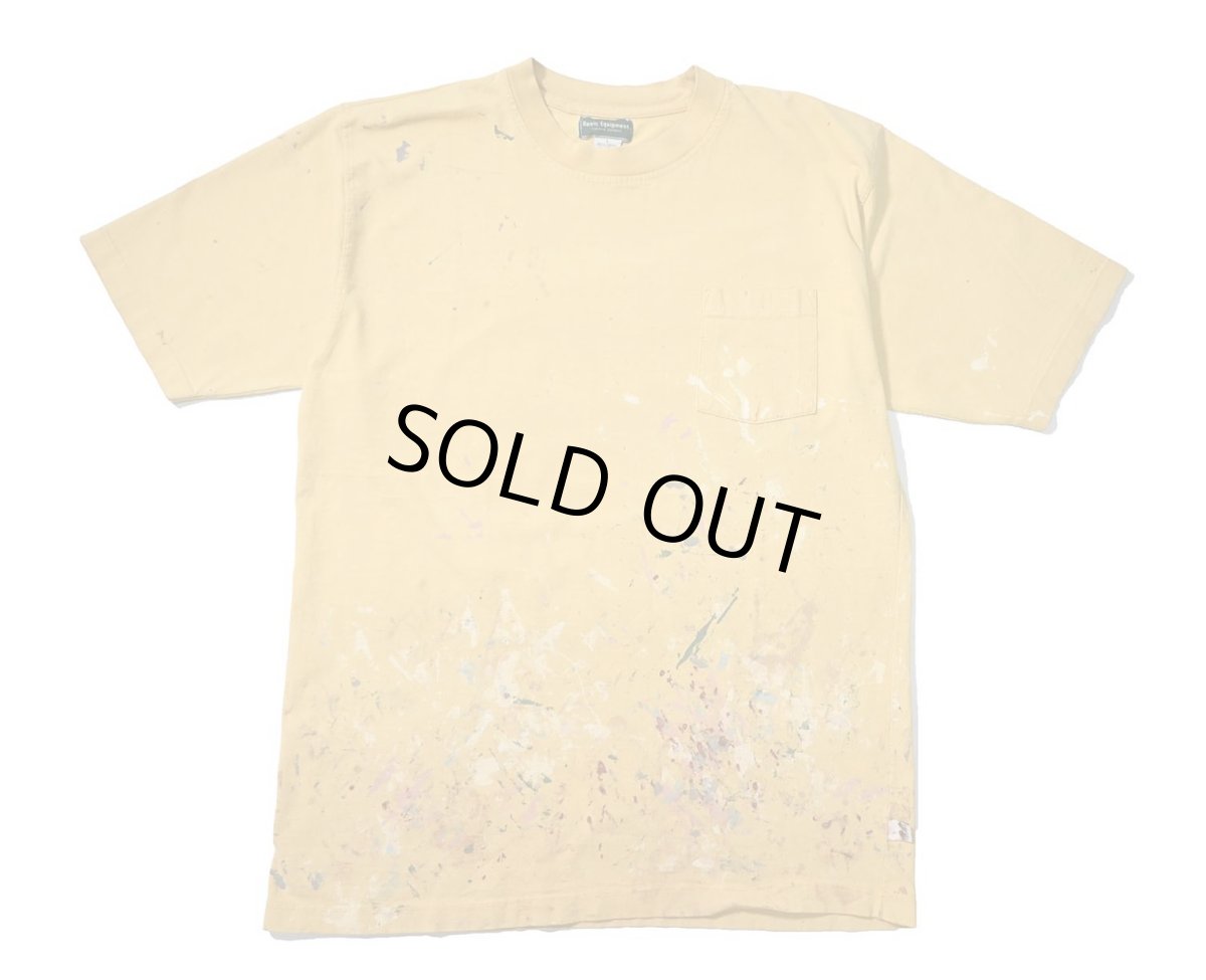画像1: 90s Used Basic Equipment Painted Pocket Tee (1)