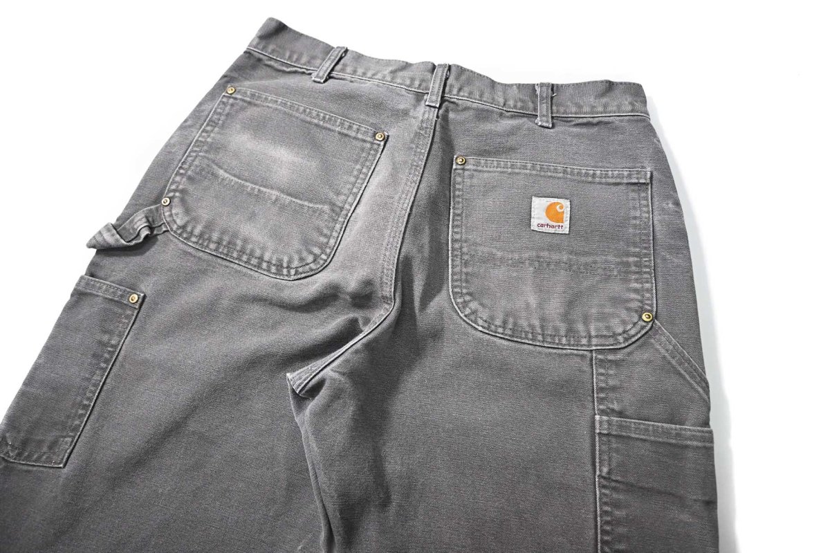 画像5: 13' Used Carhartt Duck Double Knee Carpenter Pants Gravel made in USA カーハート (5)