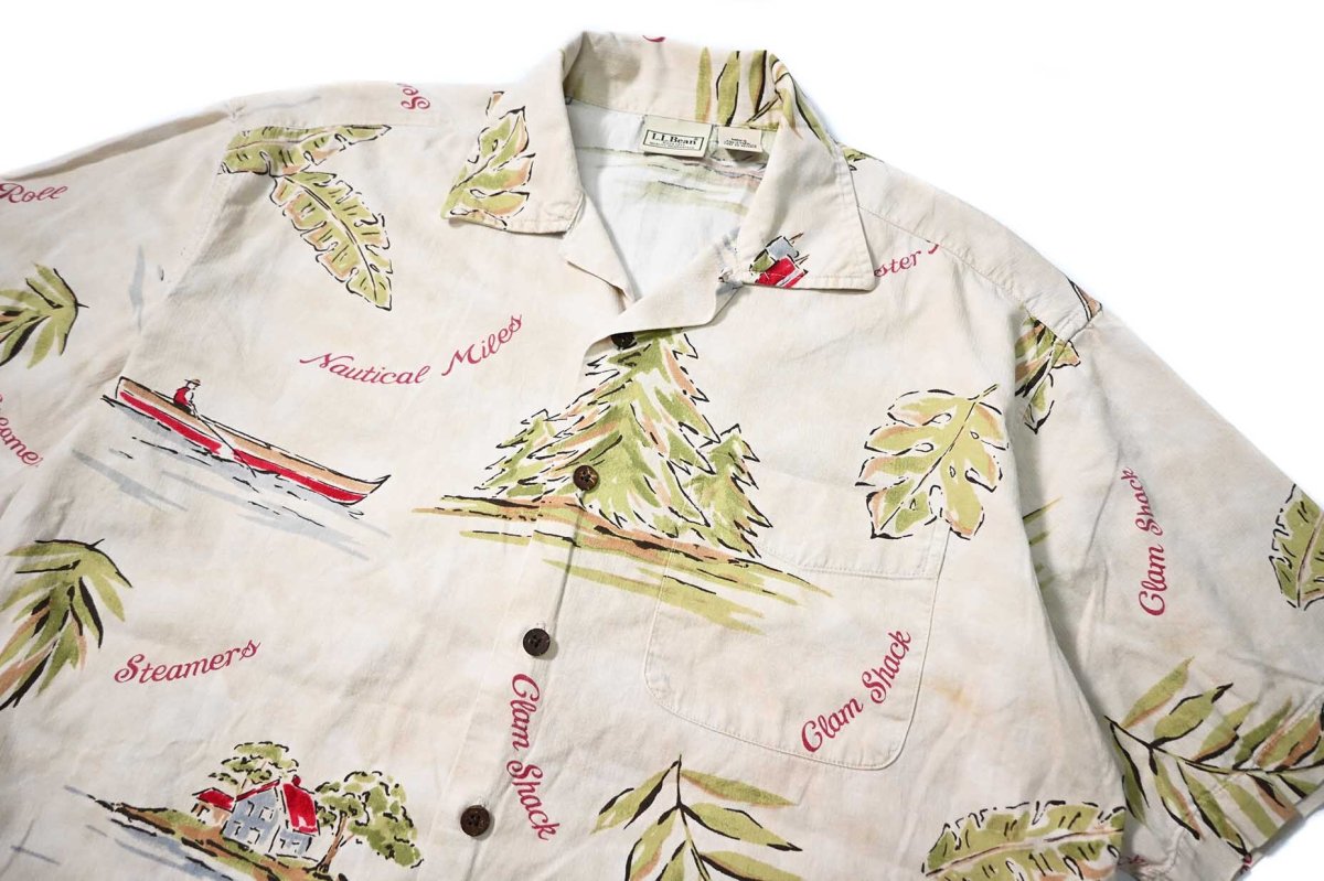 画像2: Used L.L.Bean Rayon Hawaiian Shirt (2)