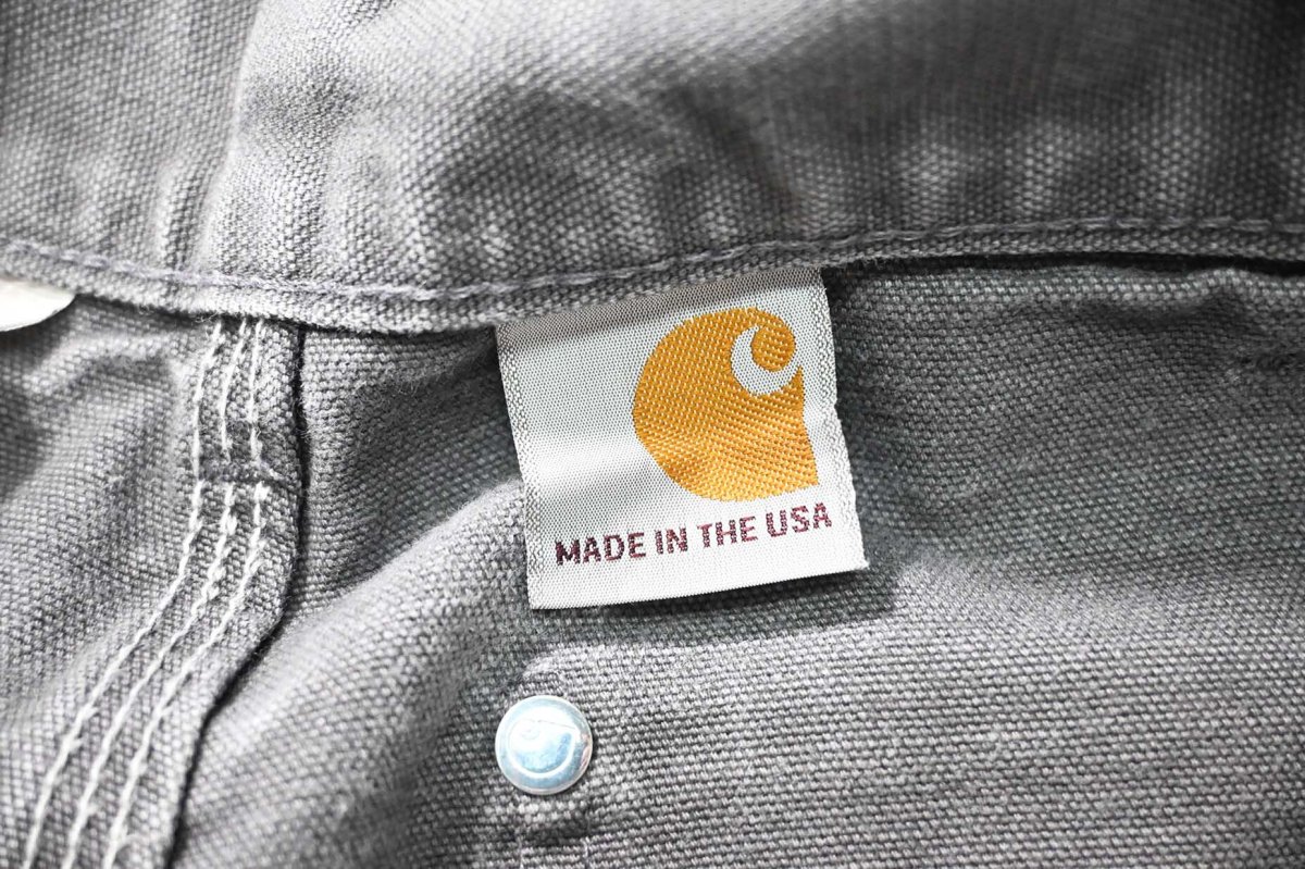 画像7: 13' Used Carhartt Duck Double Knee Carpenter Pants Gravel made in USA カーハート (7)