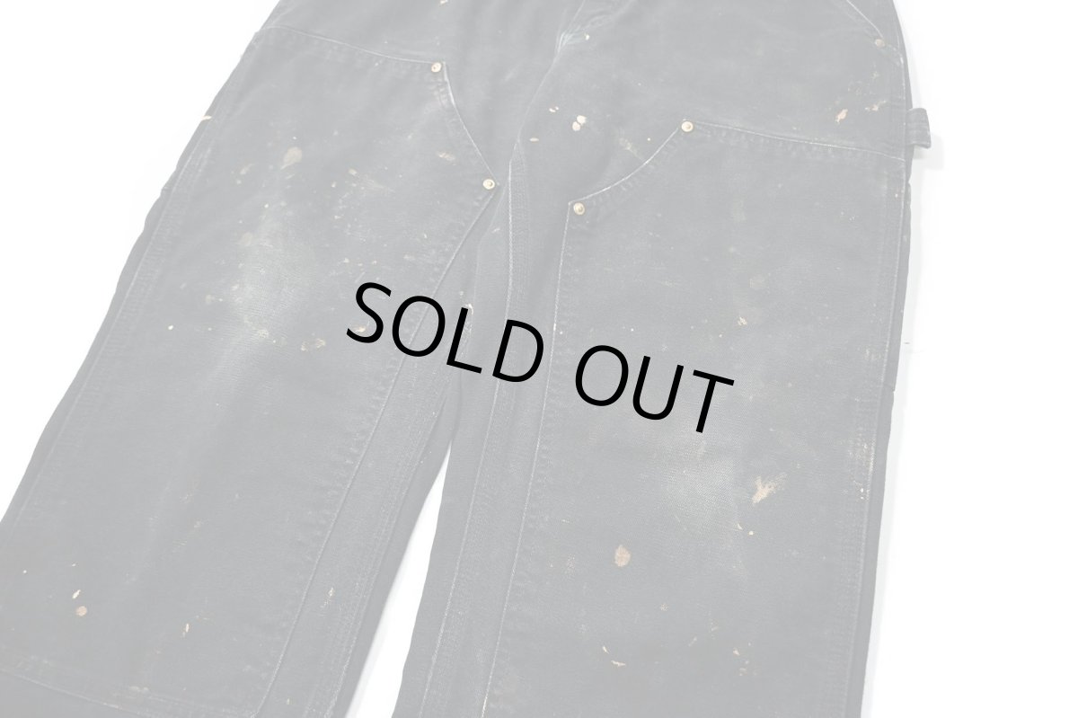 画像4: 17' Used Carhartt Duck Double Knee Carpenter Pants Black made in USA カーハート (4)