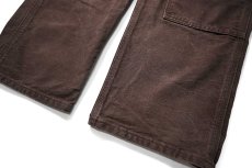 画像3: 22' Used Carhartt Duck Double Knee Carpenter Pants Dark Brown カーハート (3)
