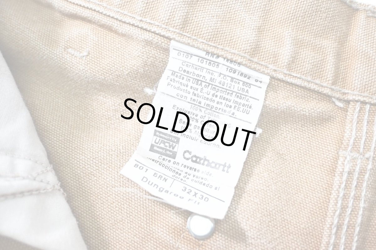 画像7: 07' Used Carhartt Duck Double Knee Carpenter Pants Brown made in USA カーハート (7)