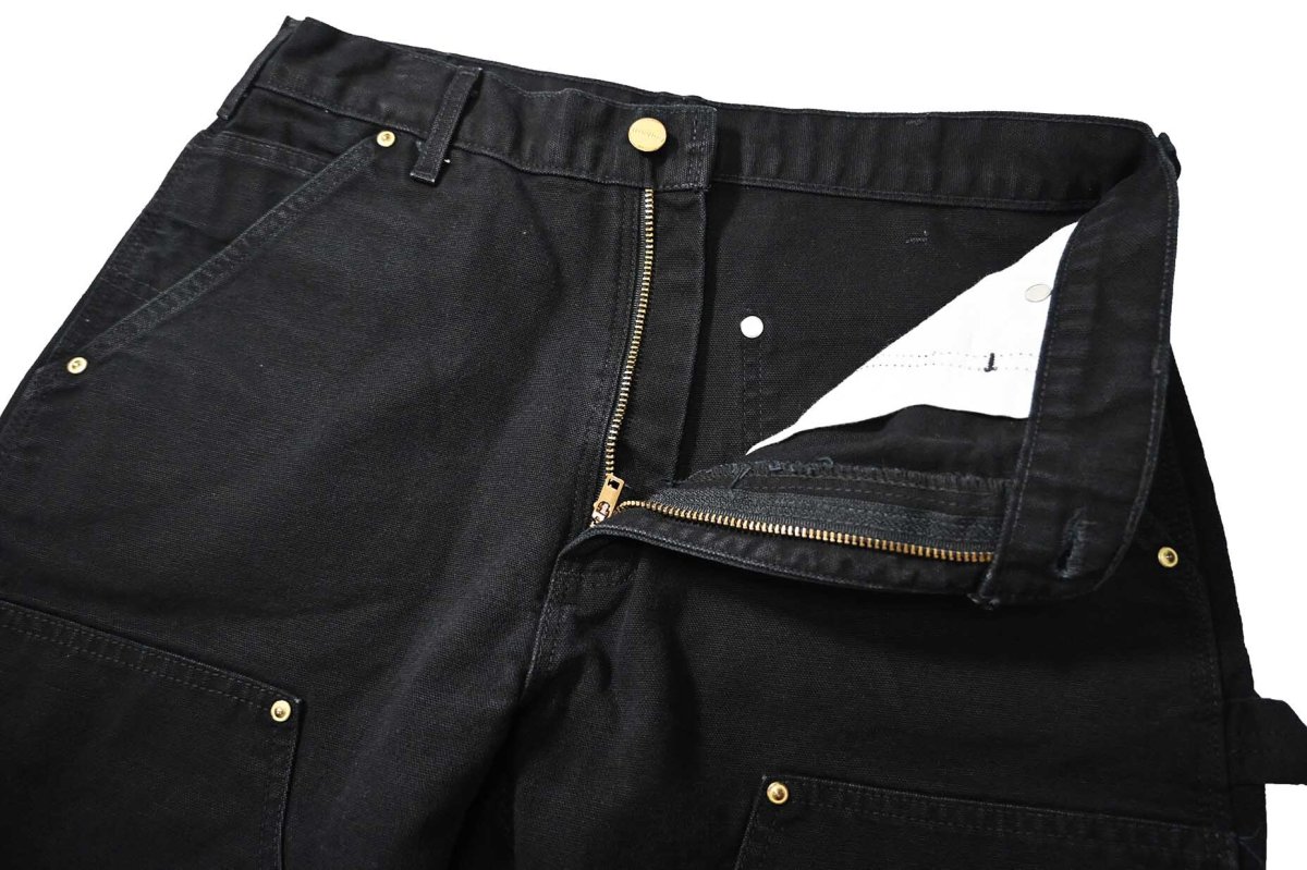 画像6: 03' Used Carhartt Duck Double Knee Carpenter Pants Black made in USA カーハート (6)