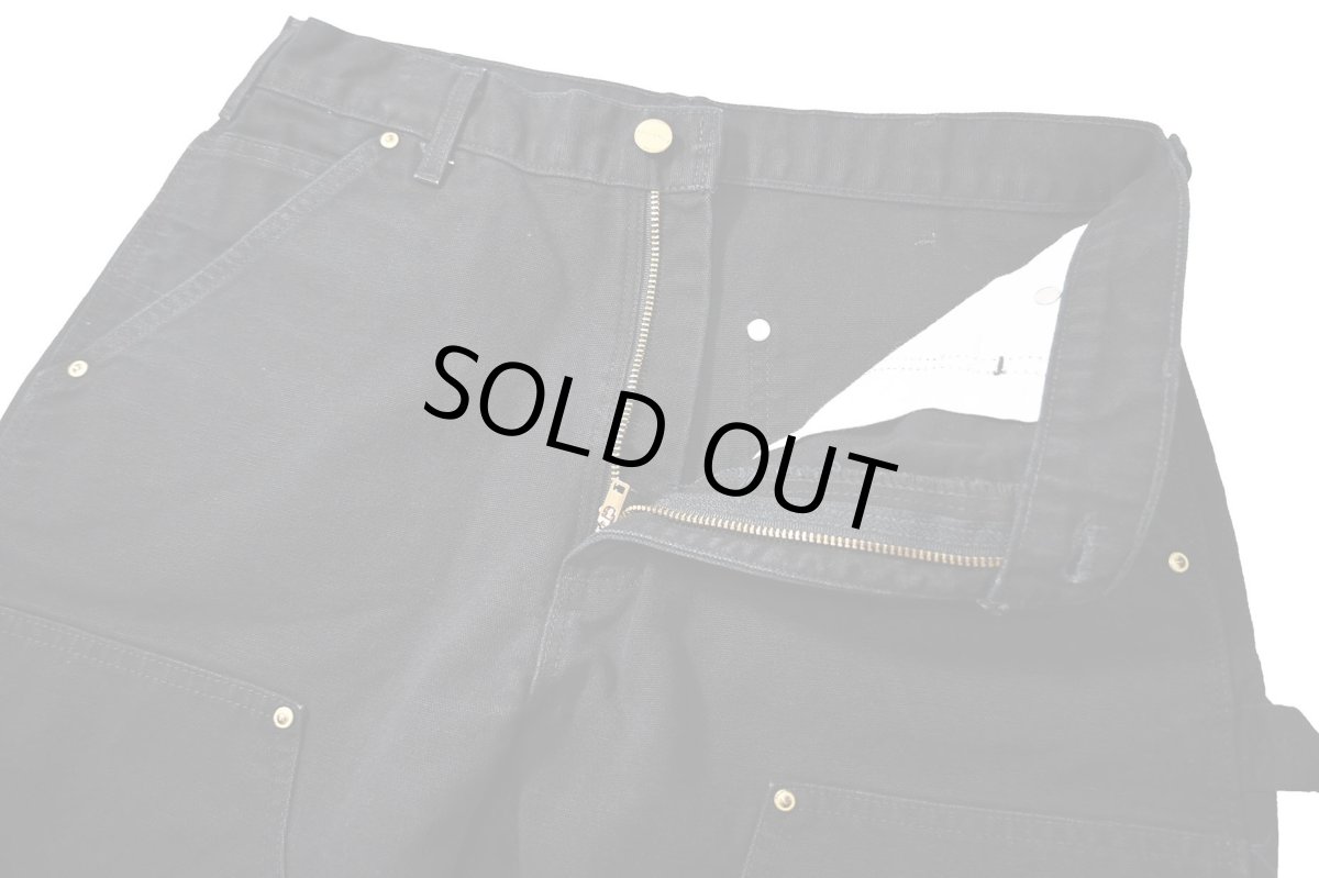 画像6: 03' Used Carhartt Duck Double Knee Carpenter Pants Black made in USA カーハート (6)