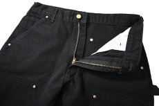 画像6: 03' Used Carhartt Duck Double Knee Carpenter Pants Black made in USA カーハート (6)