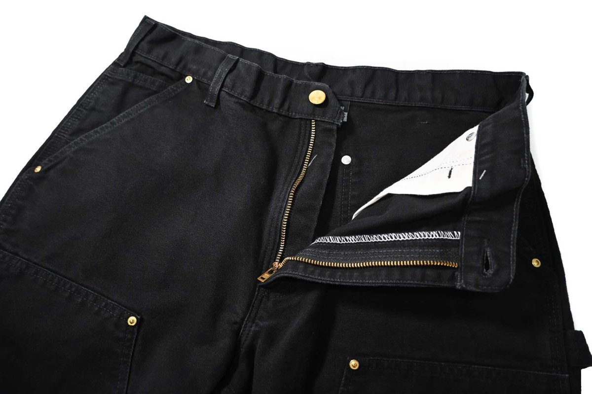 画像6: 23' Used Carhartt Duck Double Knee Carpenter Pants Black made in USA カーハート (6)