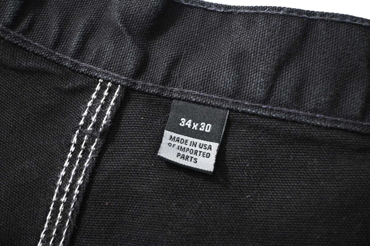 画像7: 23' Used Carhartt Duck Double Knee Carpenter Pants Black made in USA カーハート (7)