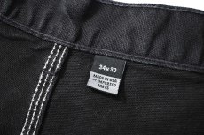 画像7: 23' Used Carhartt Duck Double Knee Carpenter Pants Black made in USA カーハート (7)