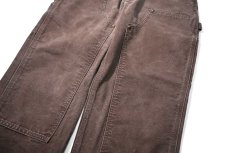 画像4: 22' Used Carhartt Duck Double Knee Carpenter Pants Dark Brown カーハート (4)