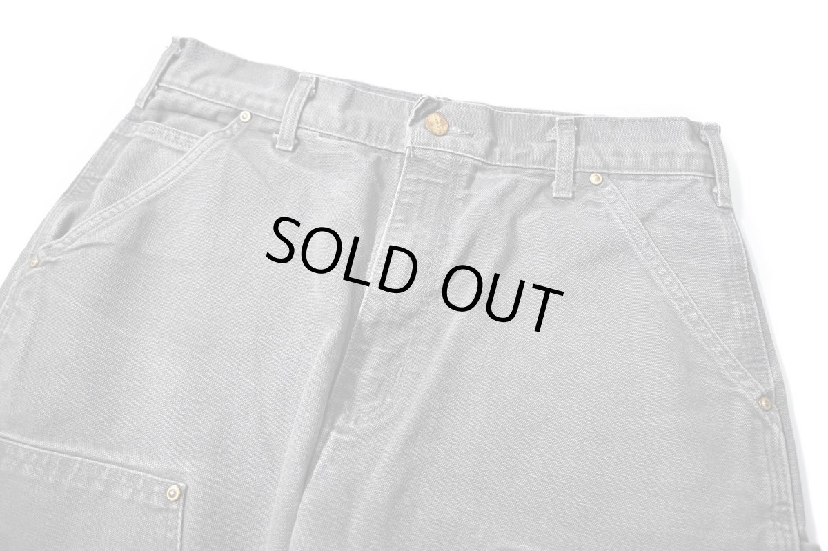 画像2: 13' Used Carhartt Duck Double Knee Carpenter Pants Gravel made in USA カーハート (2)