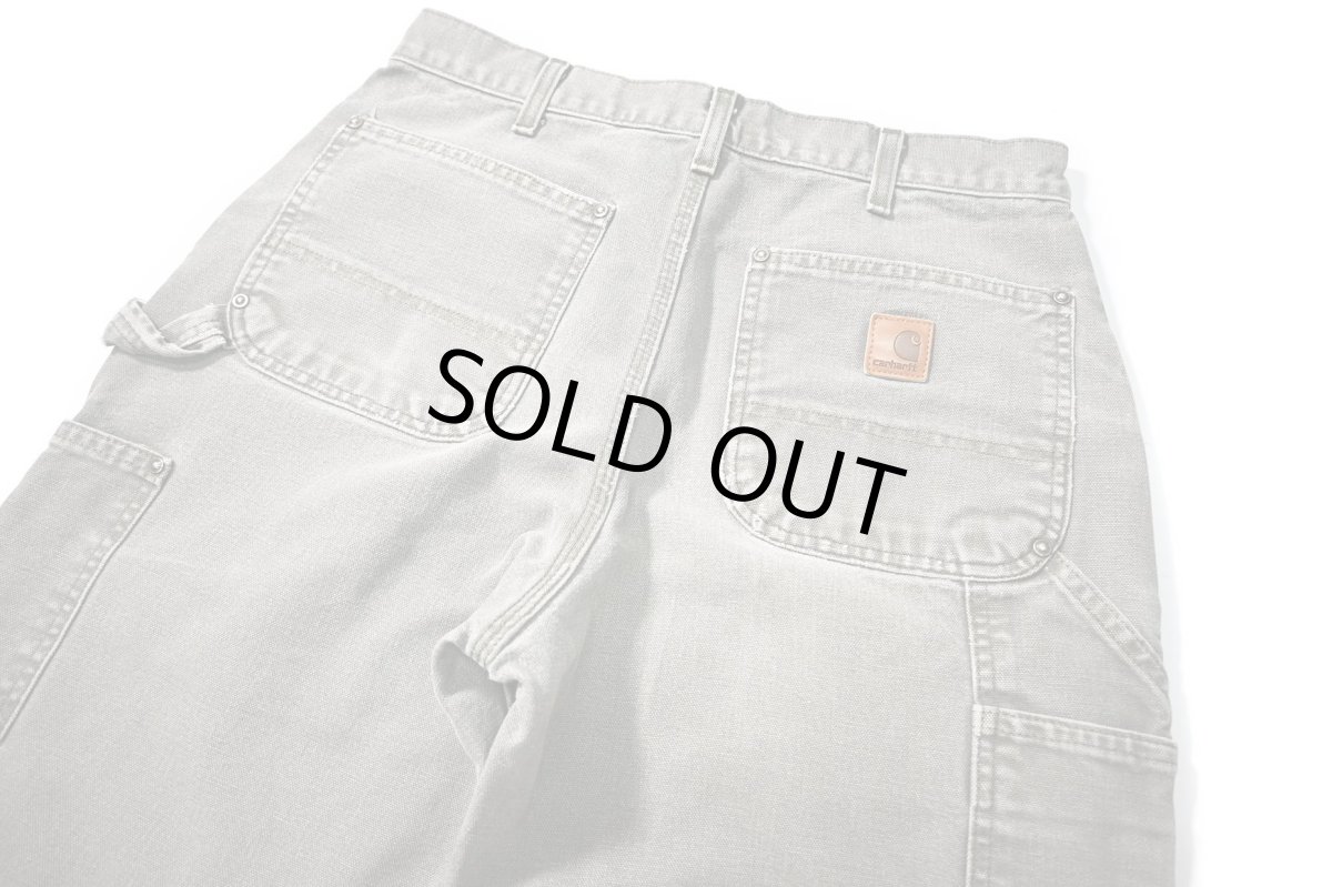 画像5: 11' Used Carhartt Duck Double Knee Carpenter Pants Moss カーハート (5)