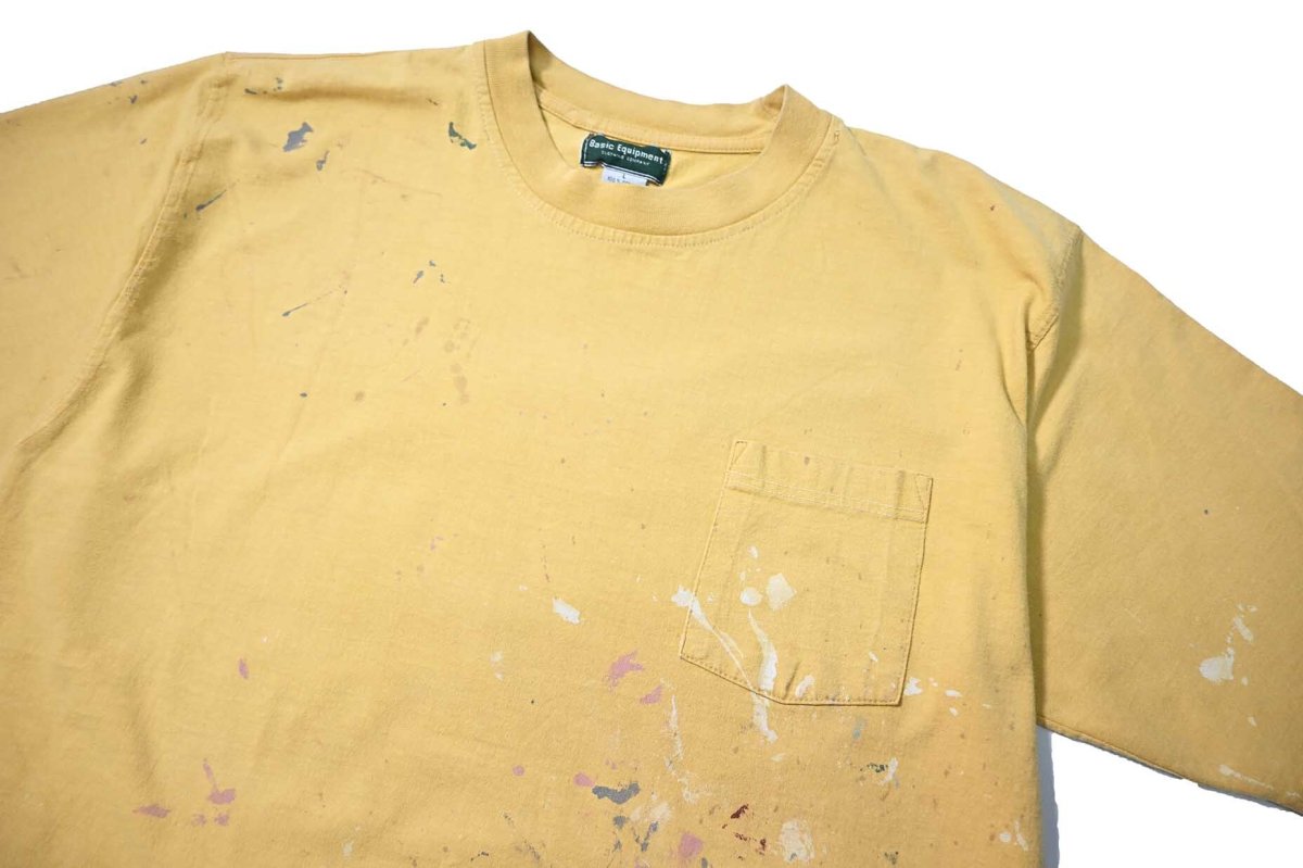 画像2: 90s Used Basic Equipment Painted Pocket Tee (2)