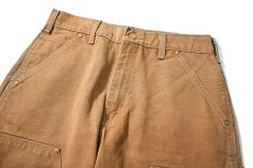 画像2: 07' Used Carhartt Duck Double Knee Carpenter Pants Brown カーハート (2)