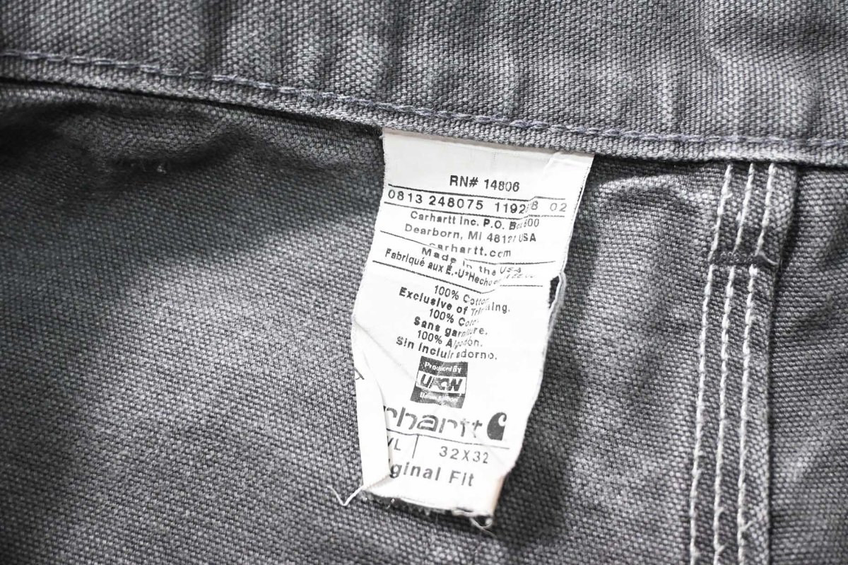 画像8: 13' Used Carhartt Duck Double Knee Carpenter Pants Gravel made in USA カーハート (8)