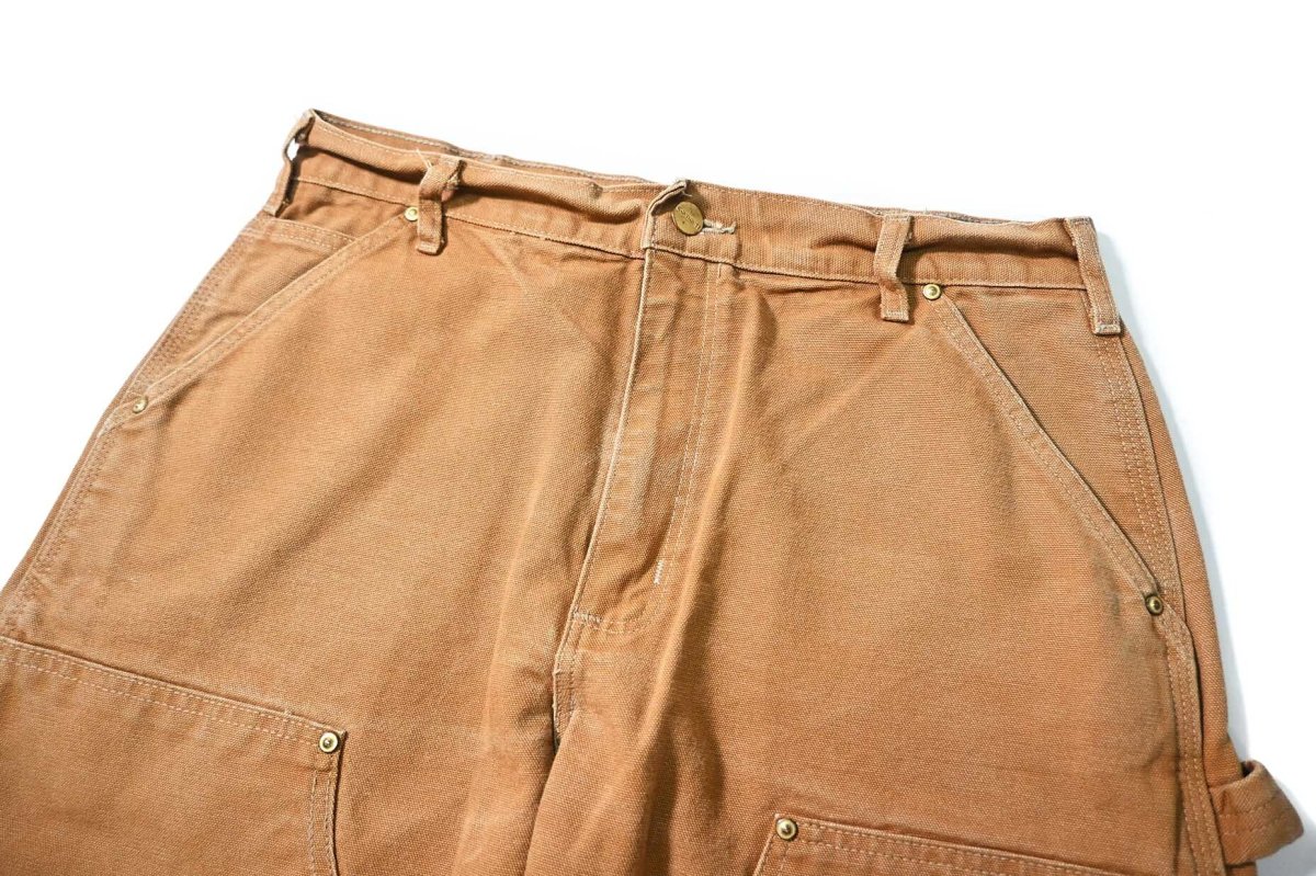 画像2: 13' Used Carhartt Duck Double Knee Carpenter Pants Brown made in USA カーハート (2)