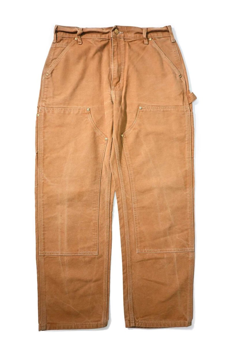 画像1: 13' Used Carhartt Duck Double Knee Carpenter Pants Brown made in USA カーハート (1)