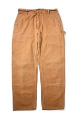 画像1: 13' Used Carhartt Duck Double Knee Carpenter Pants Brown made in USA カーハート (1)