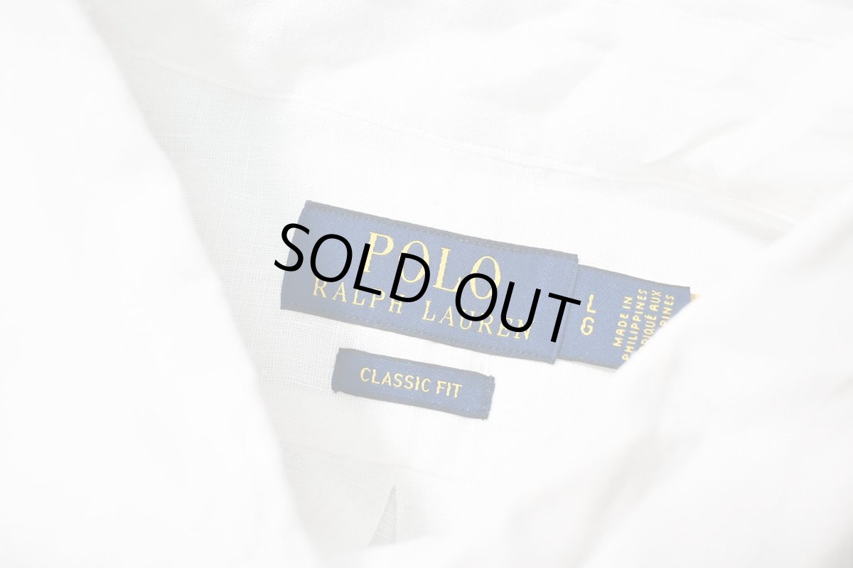画像4: Used Ralph Lauren Short Sleeve Linen B/D Shirt "Classic Fit" (4)