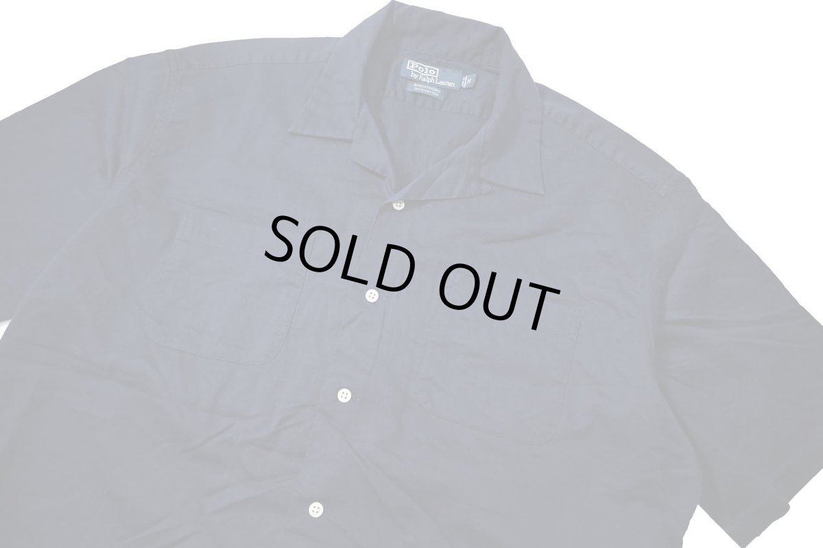 画像2: 90-00s Used Polo Ralph Lauren Open Collar Shirt "Brentford" (2)