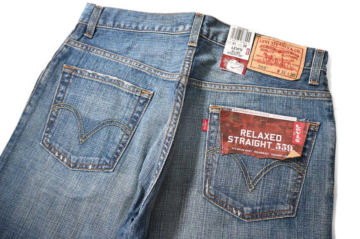 画像5: 00s Deadstock Levi's 559 Denim Pants Relaxed Straight #8190 リーバイス (5)