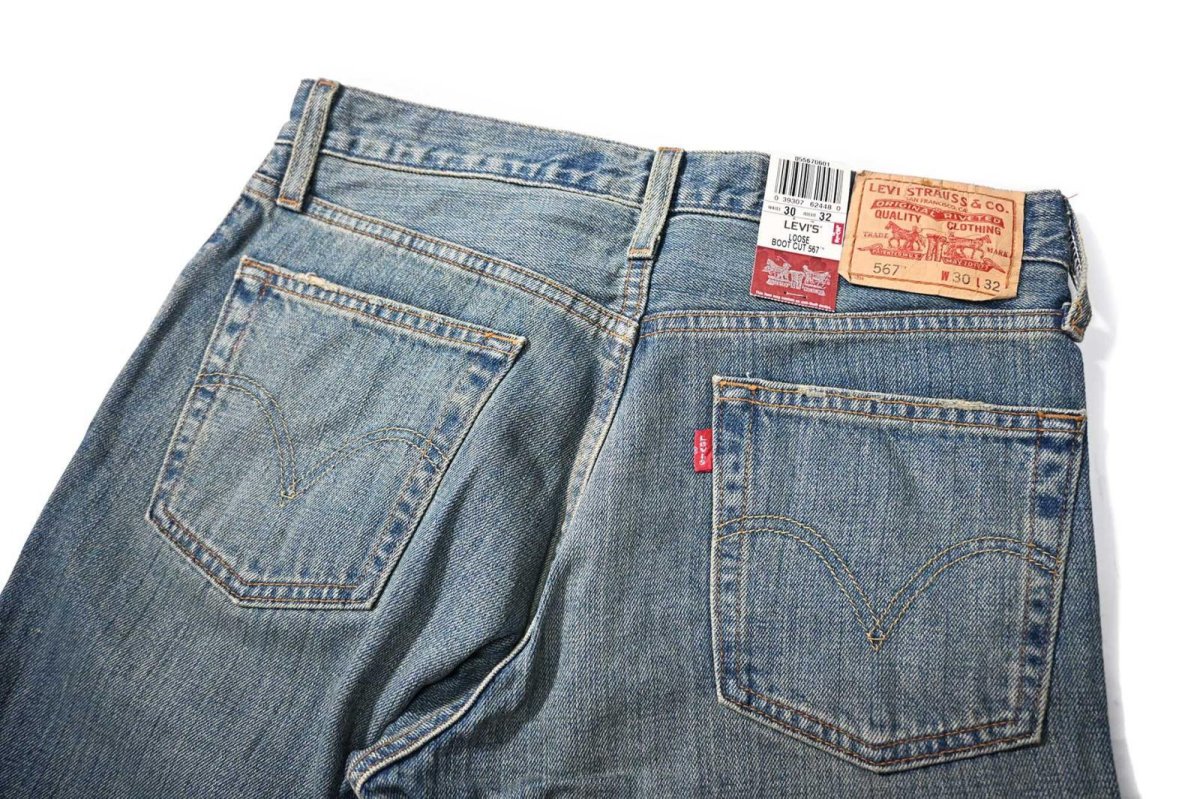 画像5: 00s Deadstock Levi's 567 Denim Pants Loose Boot Cut #0601 リーバイス (5)