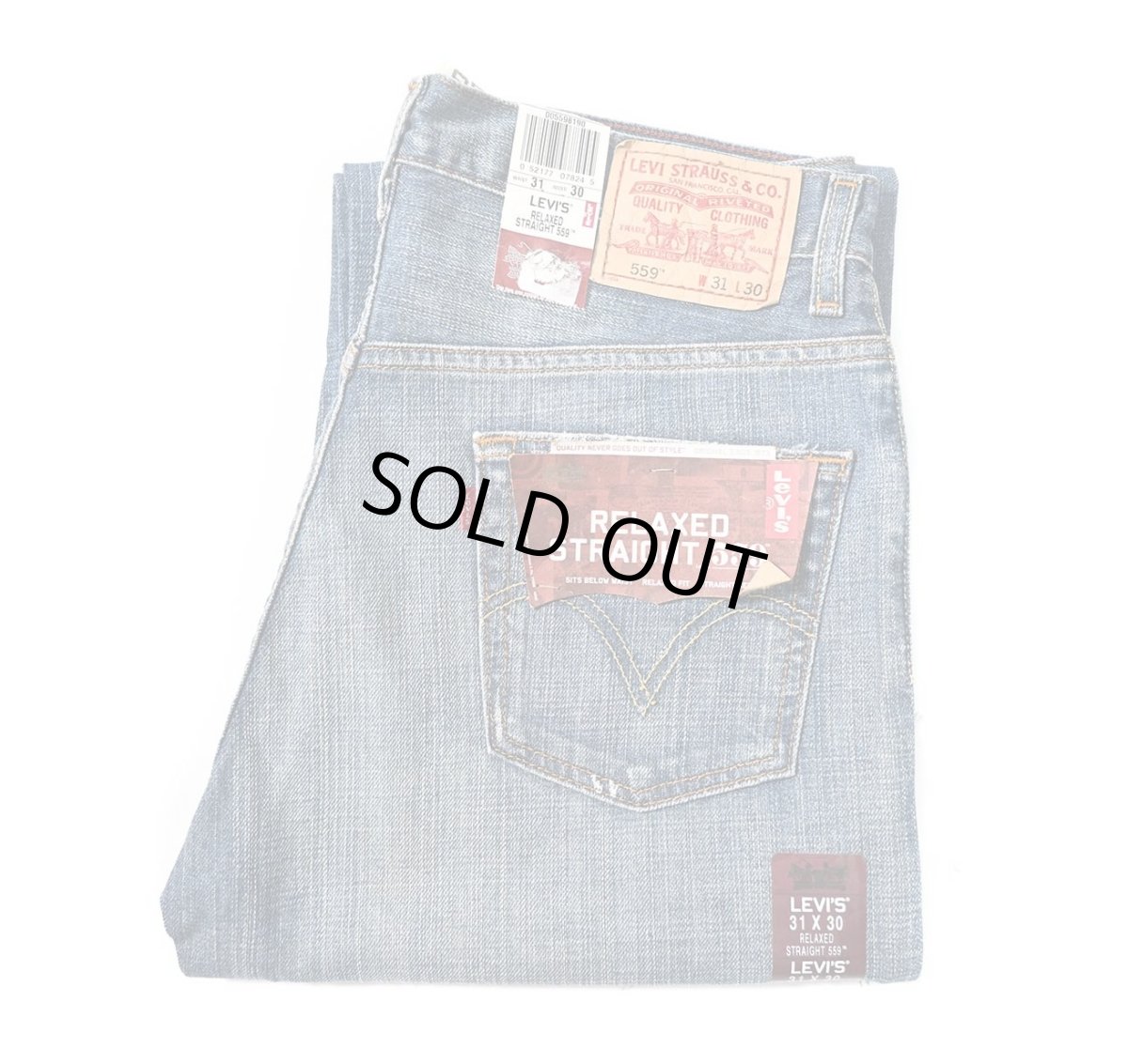 画像1: 00s Deadstock Levi's 559 Denim Pants Relaxed Straight #8190 リーバイス (1)