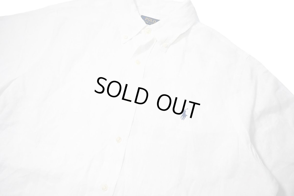 画像2: Used Ralph Lauren Short Sleeve Linen B/D Shirt "Classic Fit" (2)